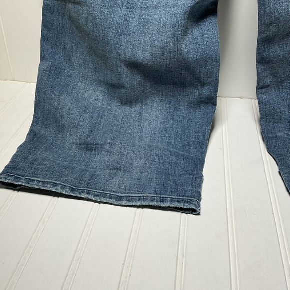 LOGO Lori Goldstein Velvet Patchwork Boyfriend Jeans Straight Stretch Size 28WP - Picture 6 of 11